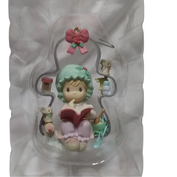 Precious Moments Something Sweet For The Holiday Vintage Christmas Ornament 1993 - Picture 2 of 4